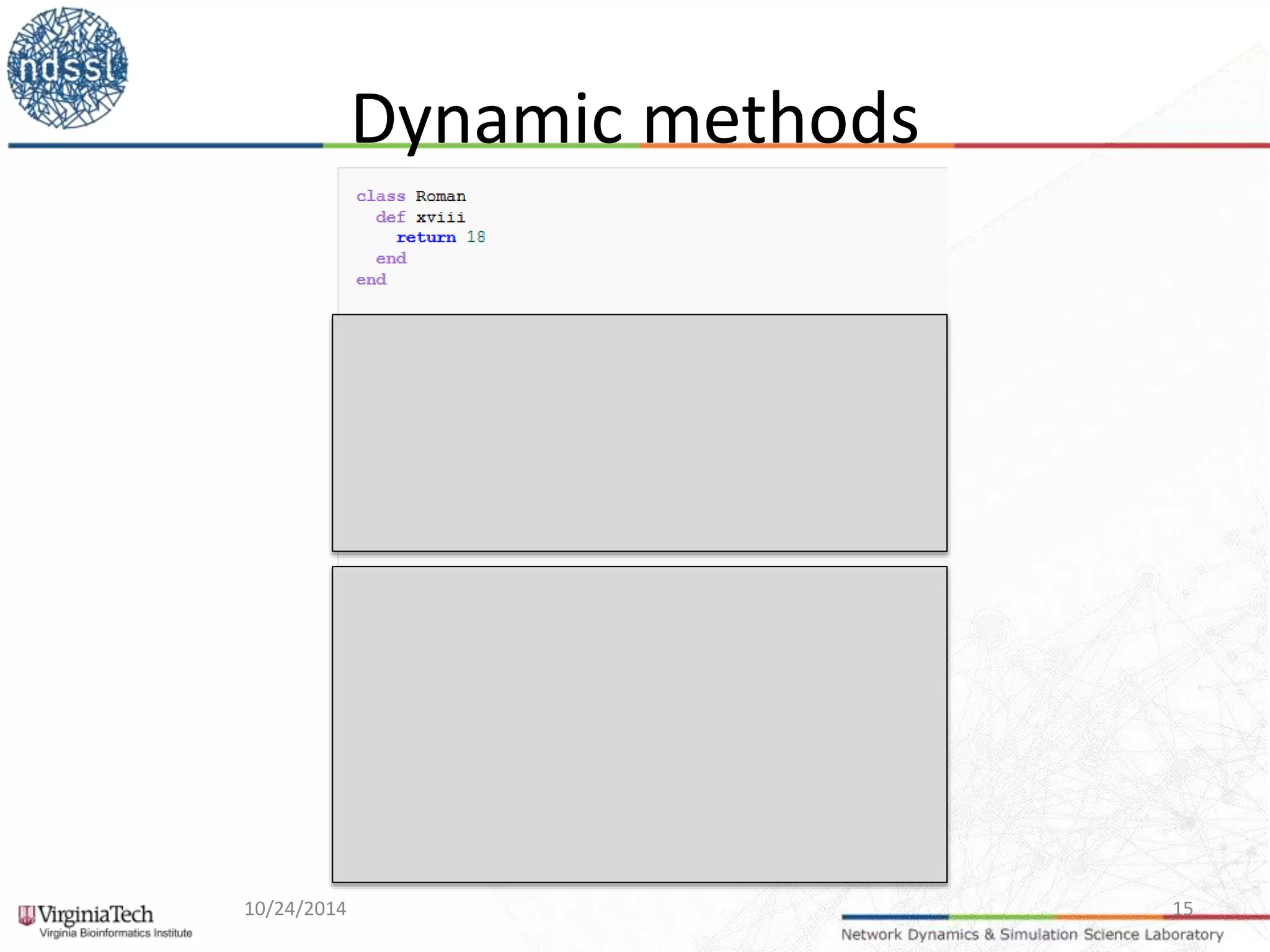 Dynamic methods 
10/24/2014 15 
 