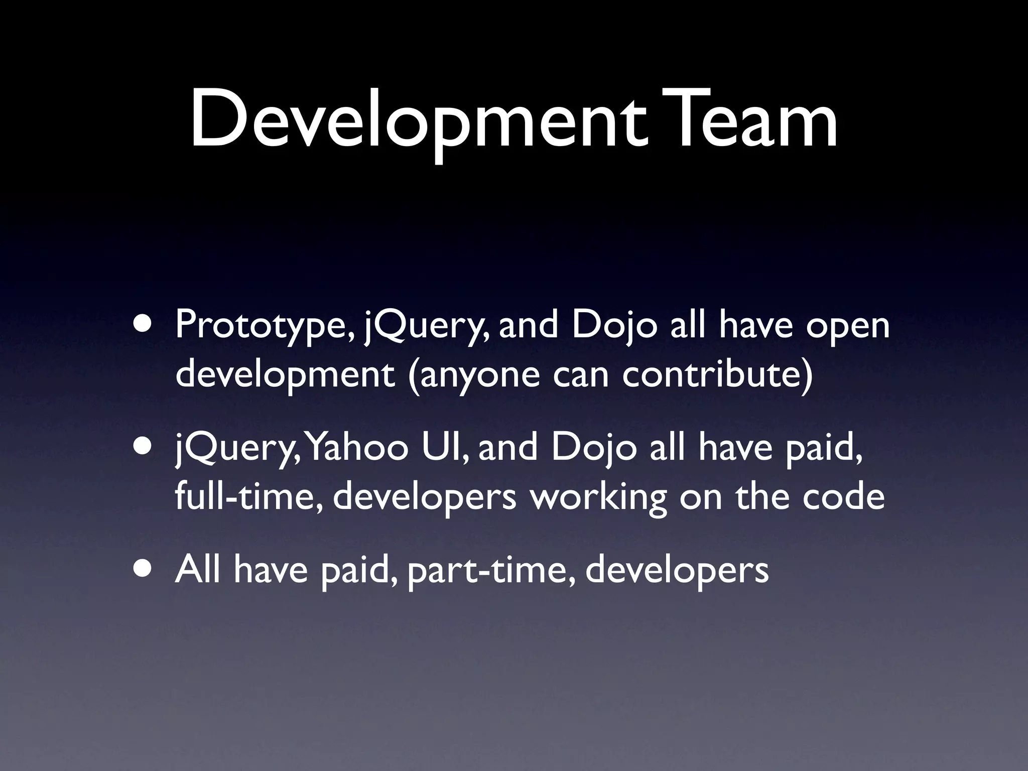 JavaScript Library Overview