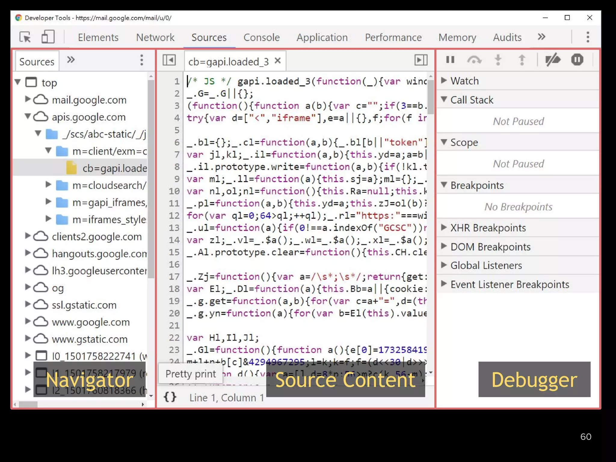 60
DebuggerNavigator Source Content
 