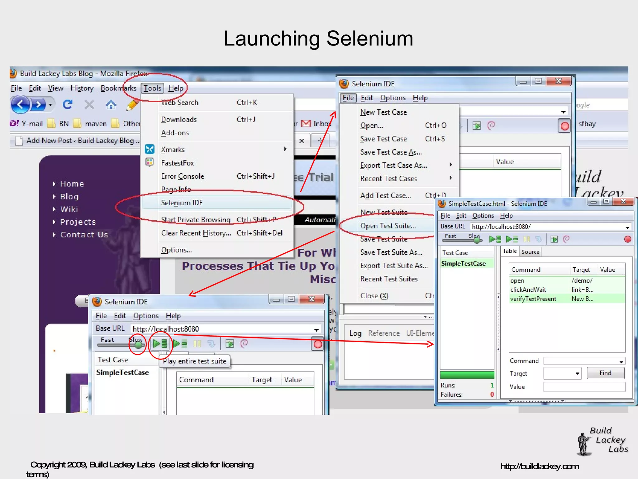 Launching Selenium 