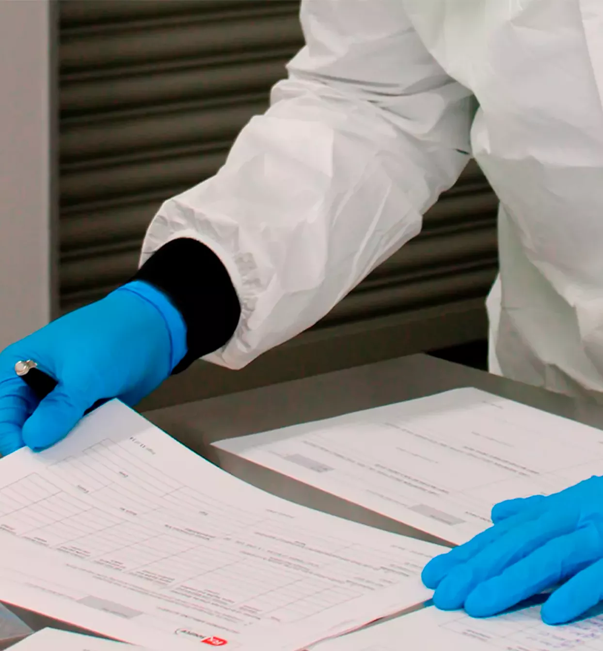 quality team checking paperwork